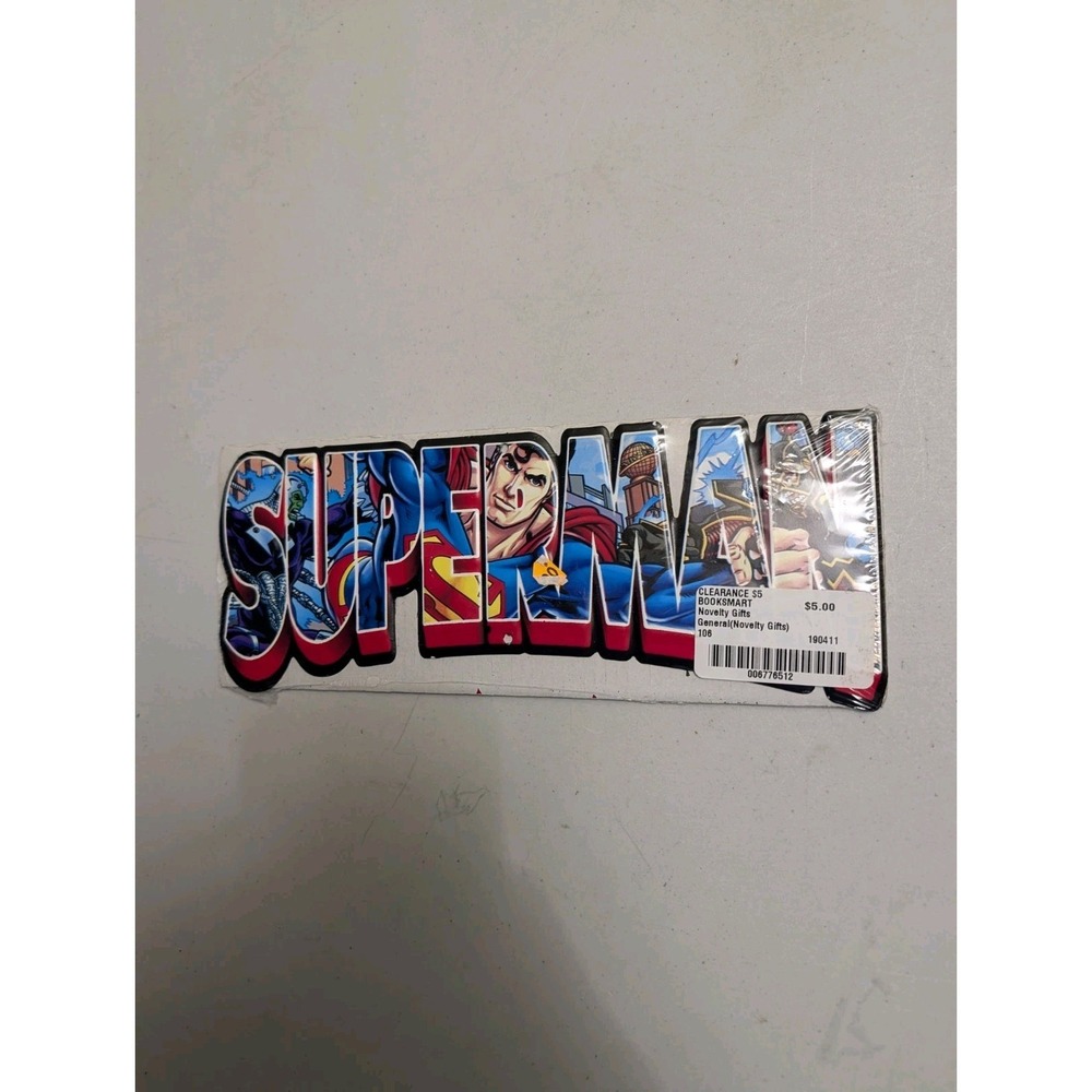 Superman Tin Sign Classic Style 10"x3.25"Comic Book DC Comics